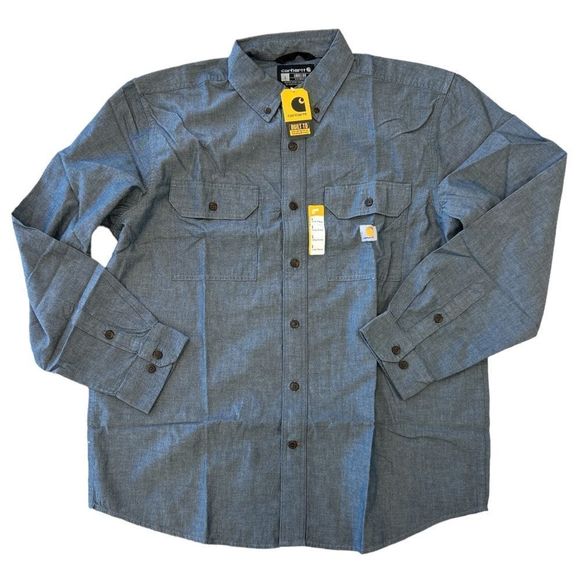 Carhartt Other - NEW Men's Loose Fit Carhartt Button Down Long Sleeve Shirt Mid Weight size L NWT